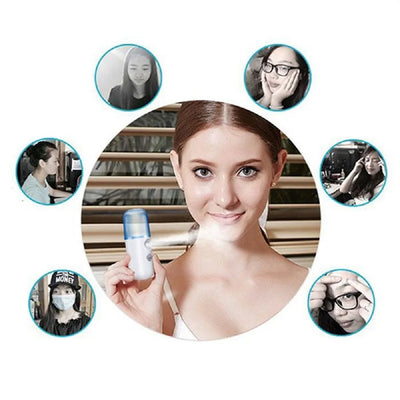 USB Mist Facial Sprayer  Humidifier Steamer