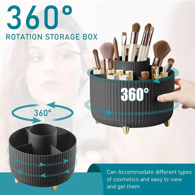 Rotating 5 Slot Makeup Brushes Holder