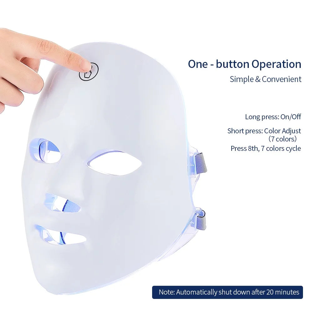 Rechargeable Facial LED Mask Colors LED