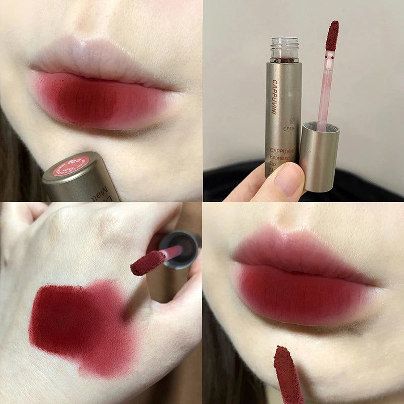 Single Velvet Matte Mist Lip Gloss,Waterproof