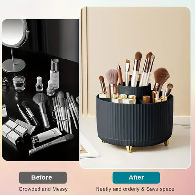 Rotating 5 Slot Makeup Brushes Holder